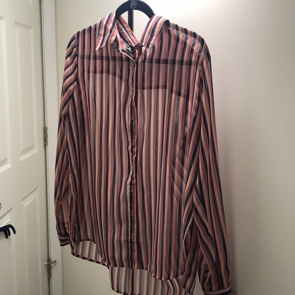 Wild Fable Top See through Blouse Size L